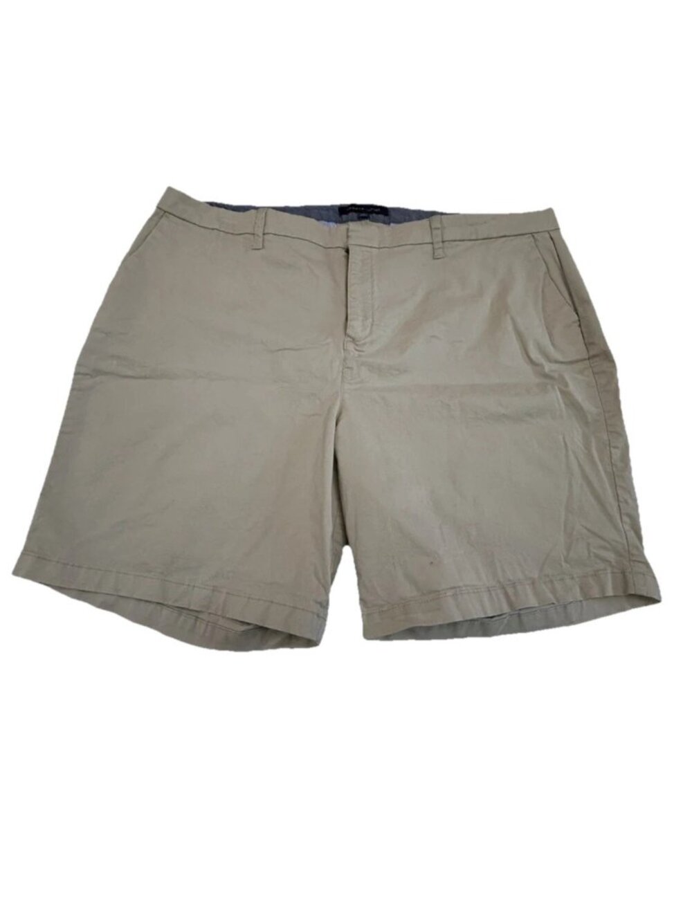 Tommy Hilfiger Shorts Womens 22W Khaki Stretch Chino Casual Flat Front Beige